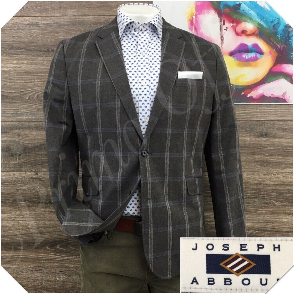 JOSEPH ABBOUD Mens Blazer Sport Coat Casual Jacket Size XL 42R Linen Cotton Suit